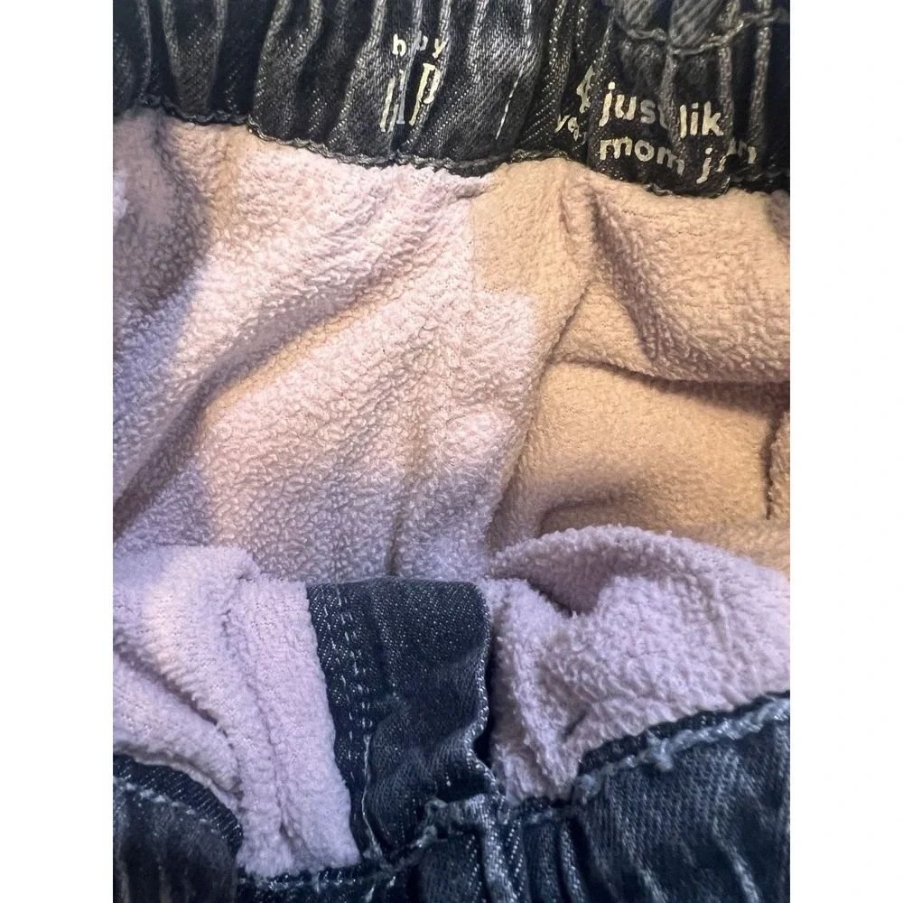 baby Gap 100% cotton Pull-on Fleece lined Straight Jeans Toddler Girls 4T Gray